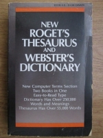 New roget s thesaurus and webster s dictionary