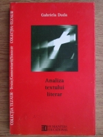 Gabriela Duda - Analiza textului literar