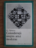 George Oprescu - Consideratii asupra artei moderne
