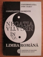 Constantin Dominte - Negatia in limba romana