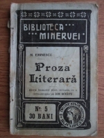 Mihai Eminescu - Proza literara (1908)