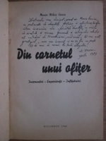 Mihai Varia - Din carnetul unui ofiter (1946, cu autograful autorului)